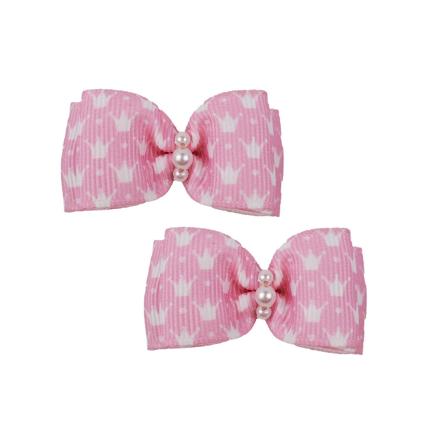 Pink Crowns Hair Bows