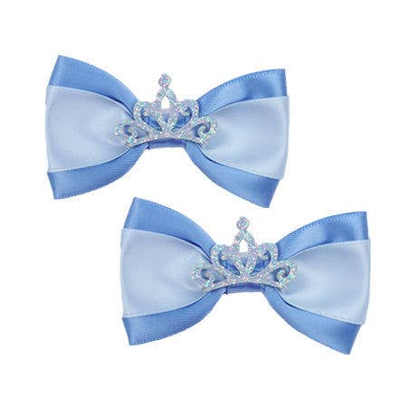 Blue & White with Tiara Dog Hair Bows