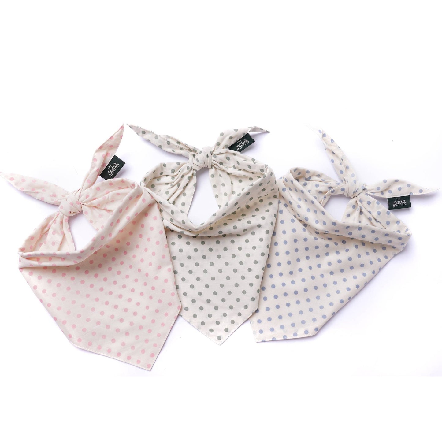 Shimmer & Co. Polka Dot Green Dog Bandana