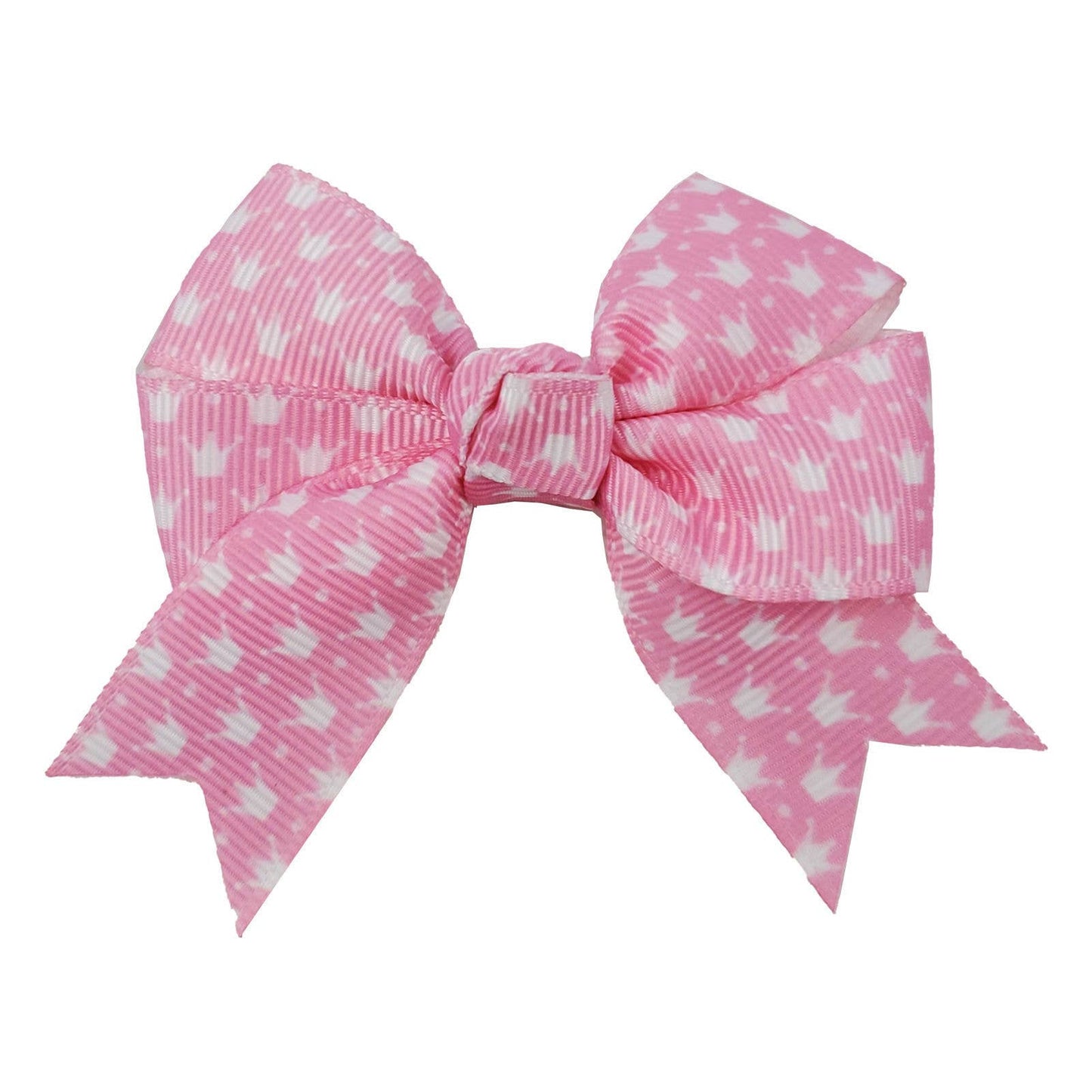 Large Pink Crowns Hair Bow