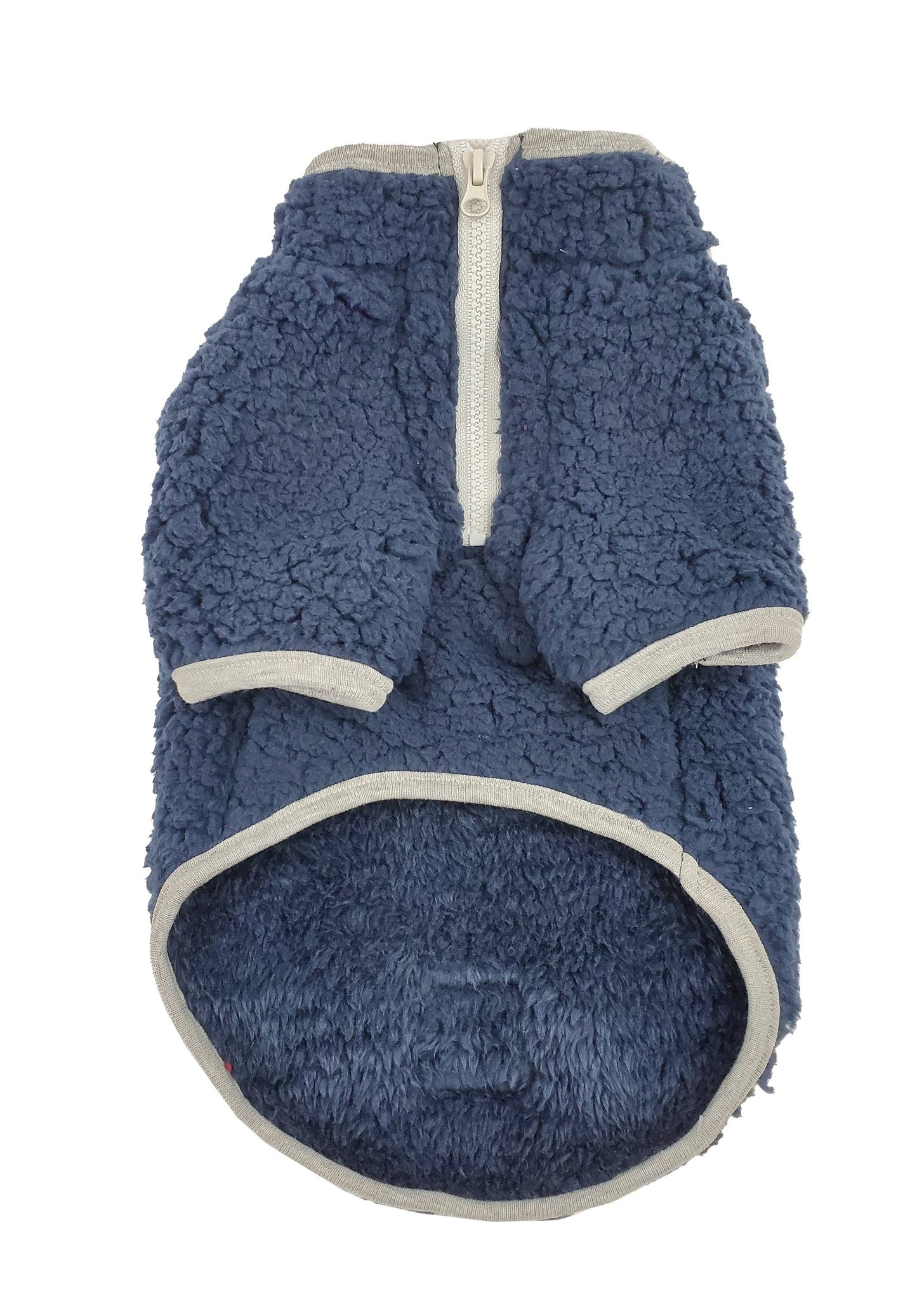 Half Zip Sherpa Fleece Navy