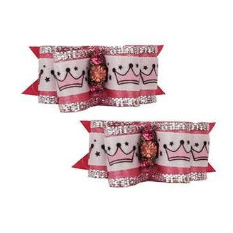 Crown Glitter Hair Bows