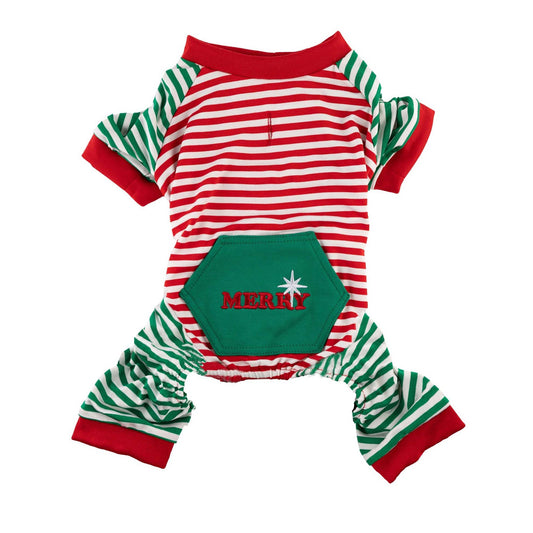 Christmas Stripe Dog Pajama