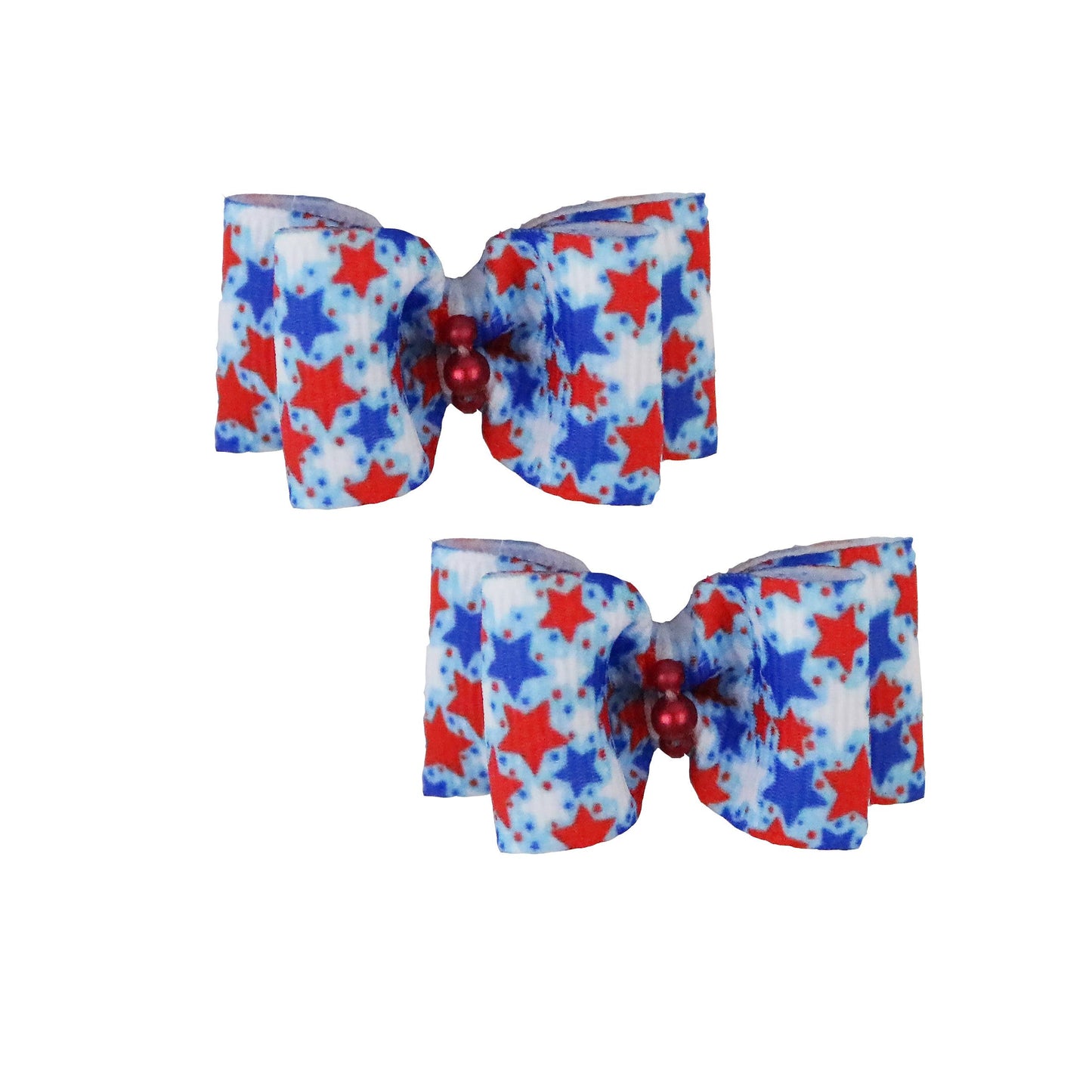 Patriotic Stars Hair Bows