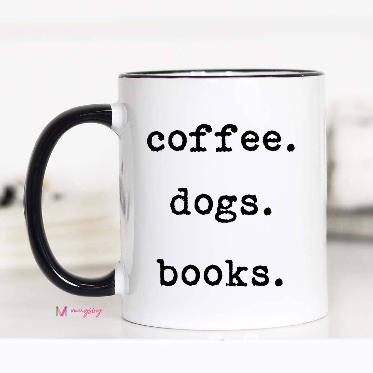Coffee Dogs Books Ceramic Coffee Mug