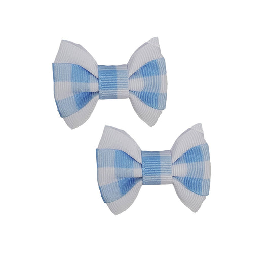 Blue Gingham Canine Clip