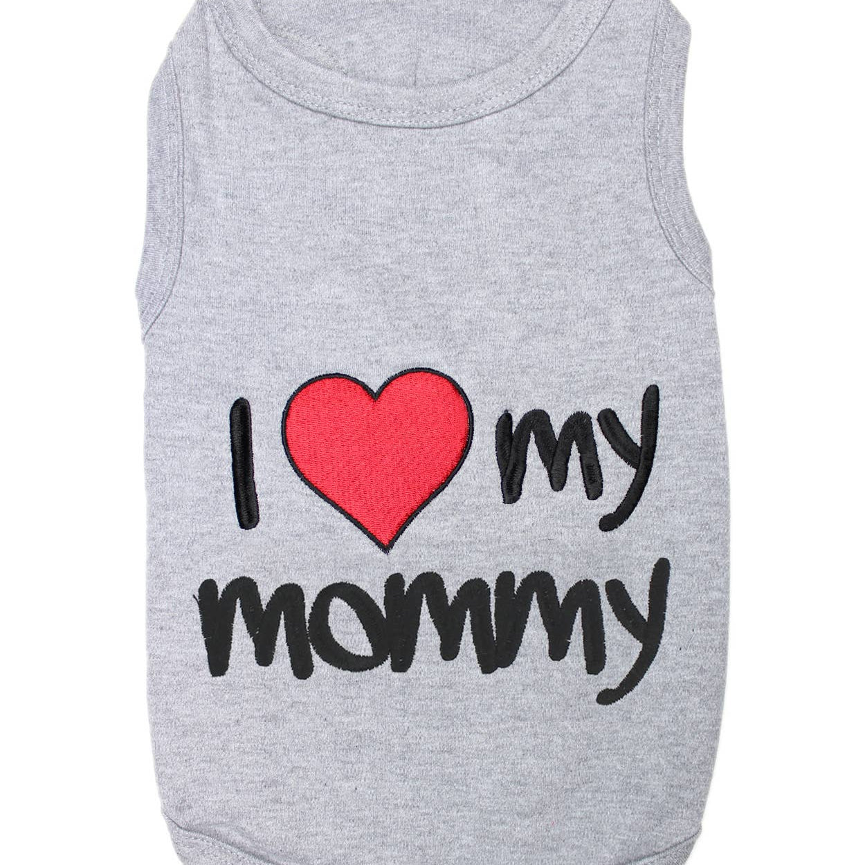 I Love Mommy Gray Dog T-Shirt