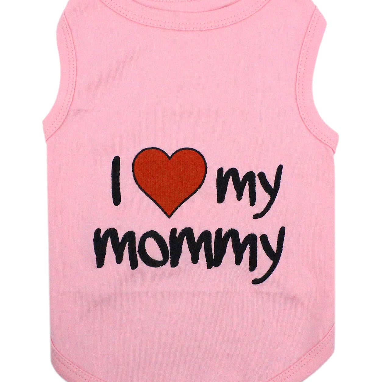 I Love Mommy Pink Dog T-Shirt