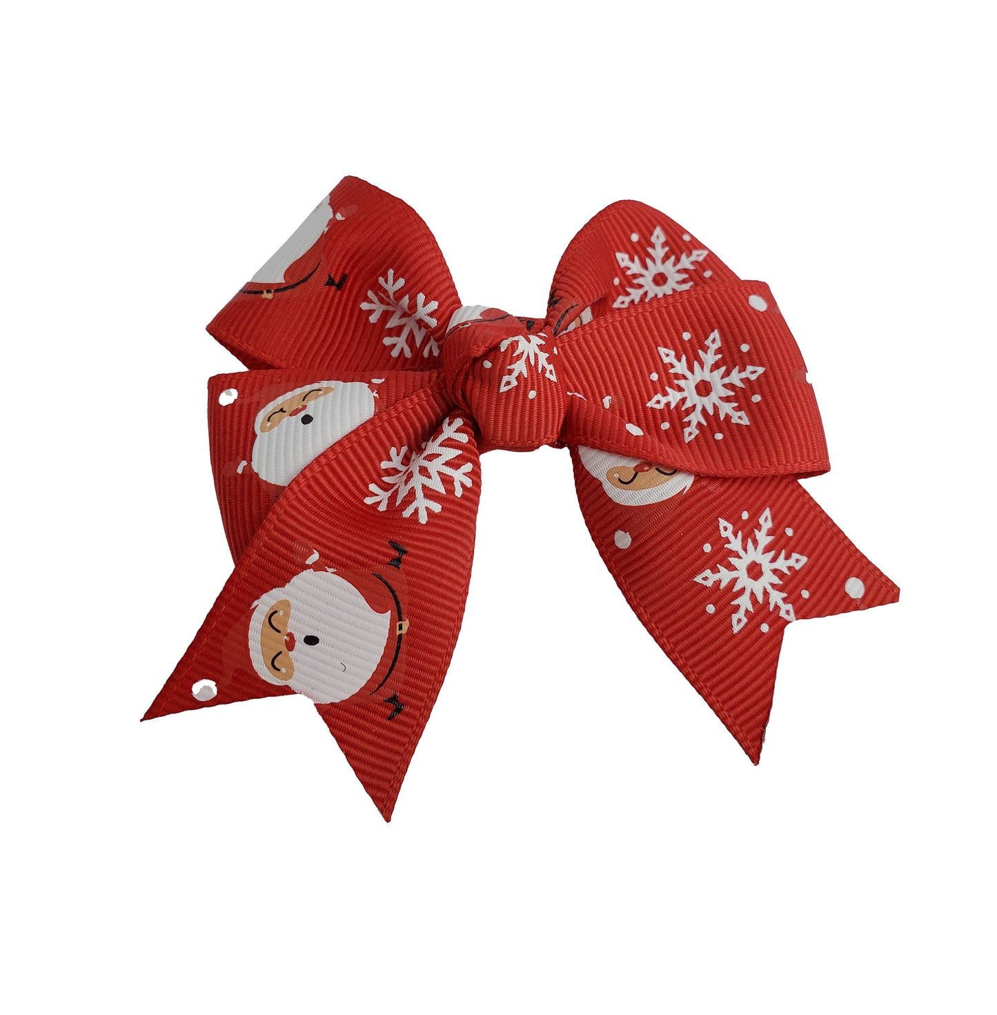 Red Snowflake Hair Bow