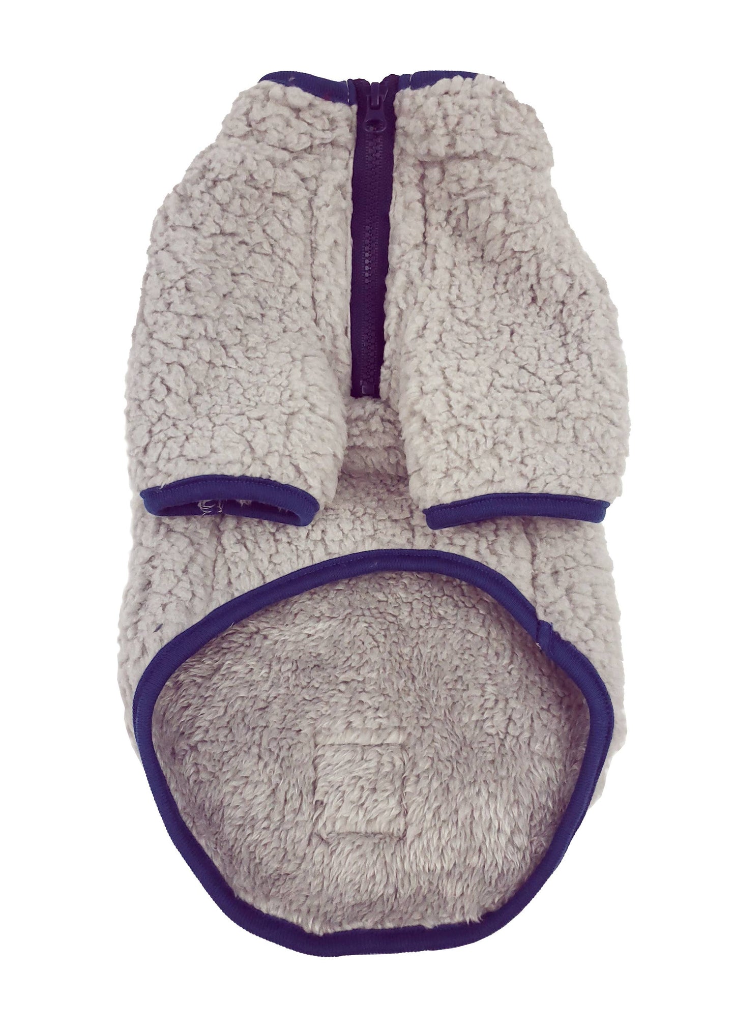 Half Zip Sherpa Fleece Grey