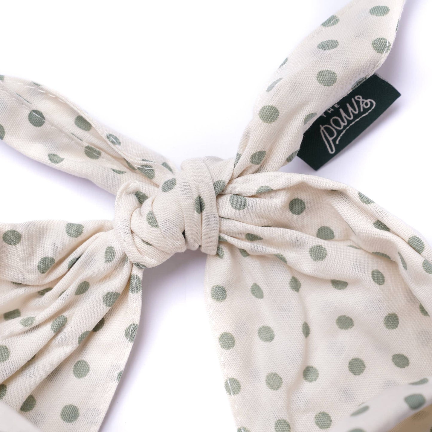 Shimmer & Co. Polka Dot Green Dog Bandana