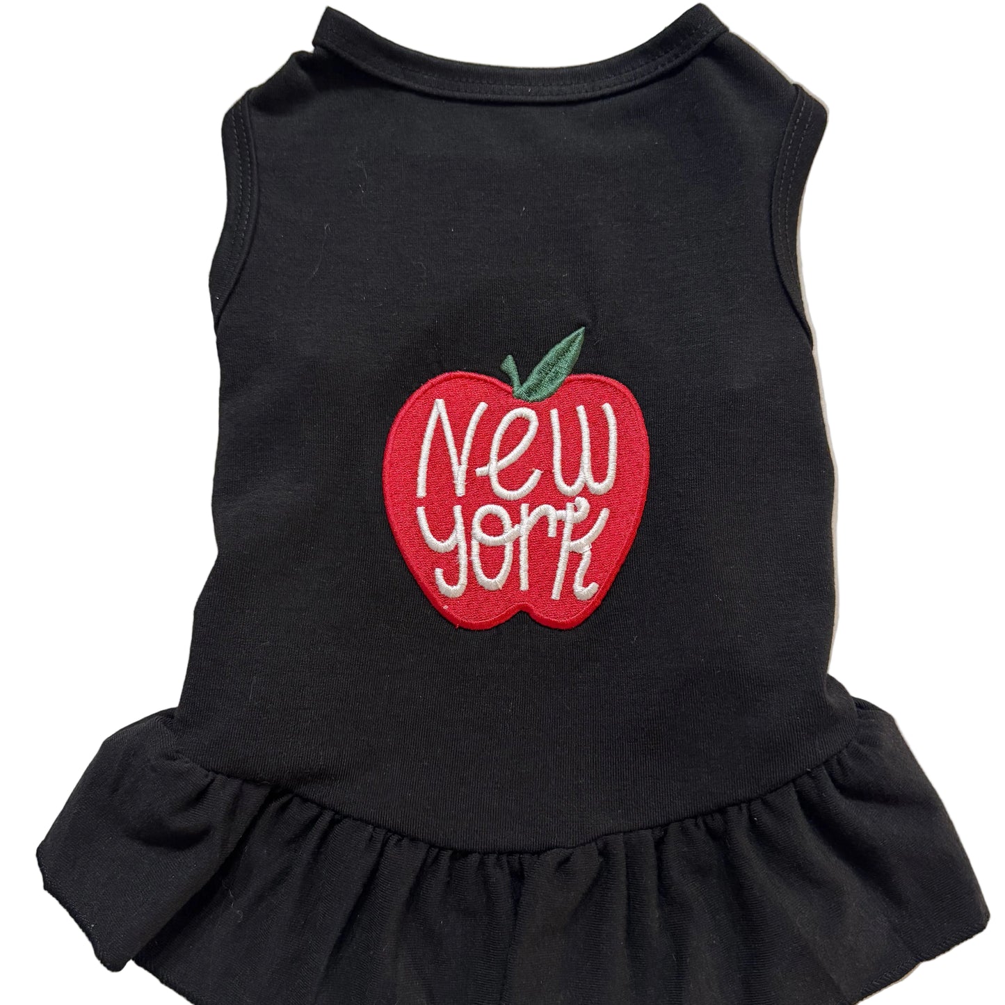 NYC Apple Embroidered Dress