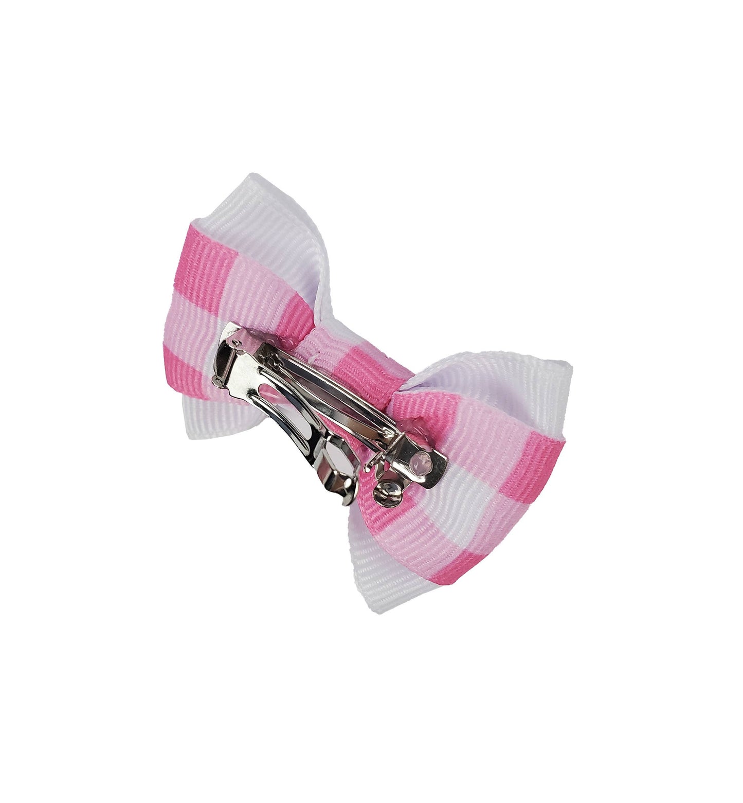 Pink Gingham Hair Bows