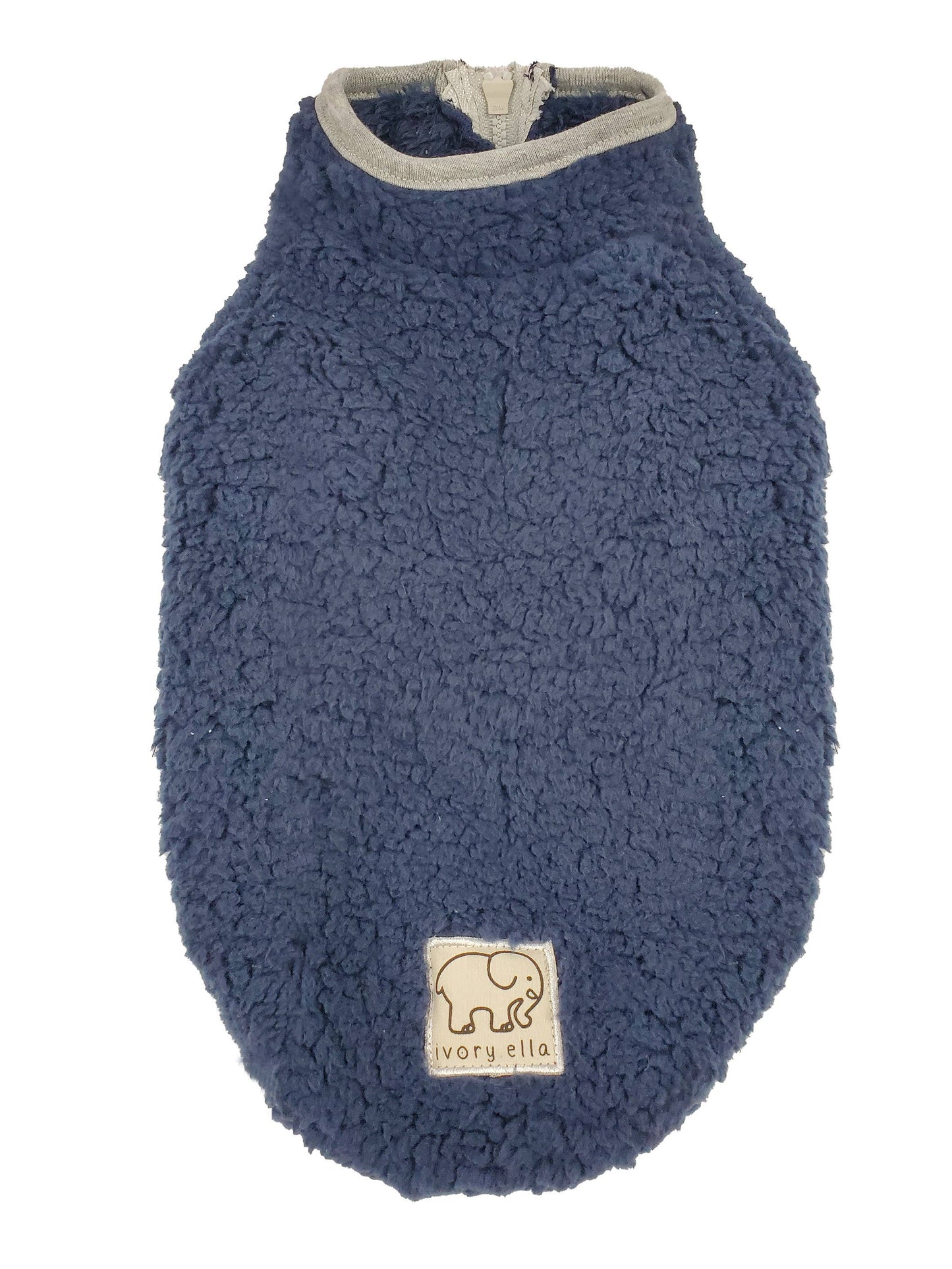 Half Zip Sherpa Fleece Navy